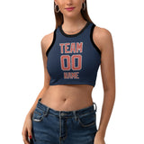 Custom Blue Copper Rose Sleeveless Tank Top