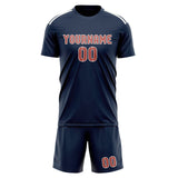 Custom Blue Copper Rose Soccer Jersey