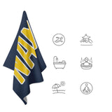 Custom Blue Gold Beach Towel