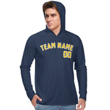 Custom Blue Gold UV-Hoodie