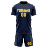 Custom Blue Gold Soccer Jersey