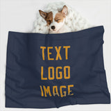 Custom Blue Yellow Pet Blanket