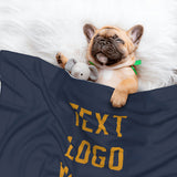 Custom Blue Yellow Pet Blanket