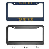 Custom Blue Yellow License Plate Frame