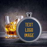 Custom Blue Yellow Hip Flask