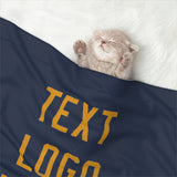 Custom Blue Yellow Pet Blanket