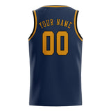 Custom Blue & Yellow Colors Design Sports Basketball Jersey