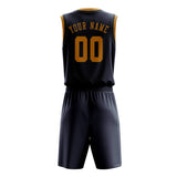 Custom Blue Yellow Basketball Set