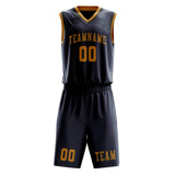 Custom Blue Yellow Basketball Set