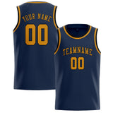 Custom Blue & Yellow Colors Design Sports Basketball Jersey