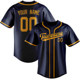 Custom Blue & Yellow Colors Design Sports Baseball Jersey