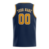 Custom Blue & Yellow Colors Design Sports Basketball Jersey