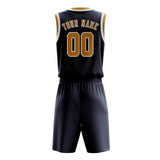 Custom Blue Yellow Basketball Set