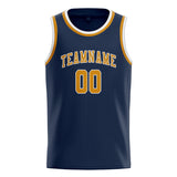 Custom Blue & Yellow Colors Design Sports Basketball Jersey