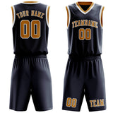 Custom Blue Yellow Basketball Set