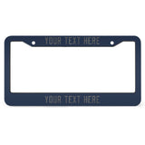 Custom Blue Dark Grey License Plate Frame