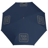 Custom Blue Dark Grey Automatic Umbrella
