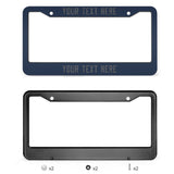 Custom Blue Dark Grey License Plate Frame
