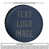Custom Blue Dark Grey Truck Tires