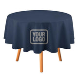 Custom Blue Gray Round Table Cloth