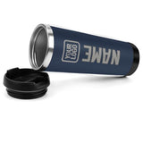 Custom Blue Gray Stainless Steel Water Cup