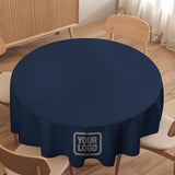 Custom Blue Gray Round Table Cloth