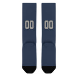 Custom Blue Gray Knee-High Sock