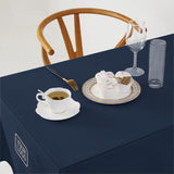 Custom Blue Dark Grey Square Table Cloth