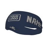 Custom Blue Gray Sports headband