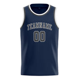 Custom Blue & Dark Grey Colors Design Sports Basketball Jersey