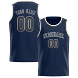 Custom Blue & Dark Grey Colors Design Sports Basketball Jersey