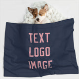 Custom Blue Light Pink Pet Blanket