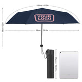Custom Blue Light Pink Automatic Umbrella
