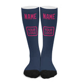 Custom Blue Pink Knee-High Sock