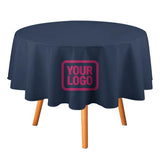 Custom Blue Pink Round Table Cloth