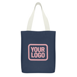 Custom Blue Pink Canvas Tote Bag