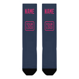 Custom Blue Pink Knee-High Sock