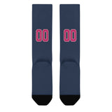 Custom Blue Pink Knee-High Sock