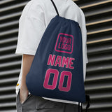 Custom Blue Pink Drawstring Bag