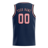 Custom Blue & Light Pink Colors Design Sports Basketball Jersey