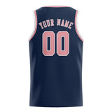 Custom Blue & Light Pink Colors Design Sports Basketball Jersey