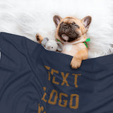 Custom Blue Khaki Pet Blanket