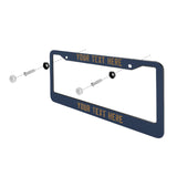 Custom Blue Khaki License Plate Frame