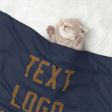 Custom Blue Khaki Pet Blanket