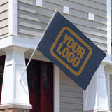 Custom Blue Khaki Flag
