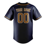 Custom Blue & Khaki Colors Design Sports Baseball Jersey