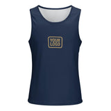 Custom Blue Light Khaki Men's Tank Top