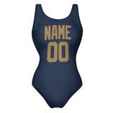 Custom Blue Light Khaki Swimsuit