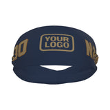 Custom Blue Light Khaki Sports headband