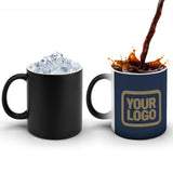 Custom Blue Light Khaki Magic Mug